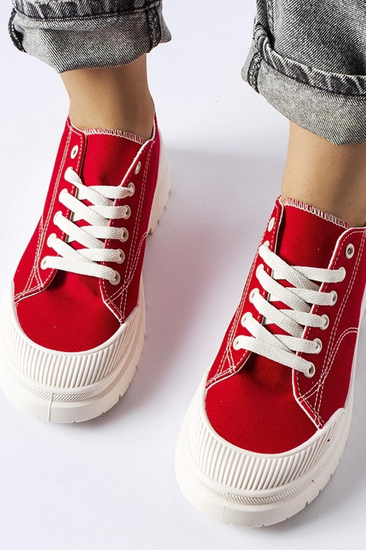 Sneakers in tessuto rosso Nassar
