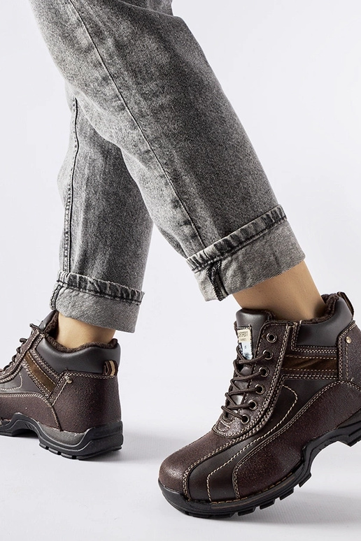 Scarponcini isolanti marroni per...