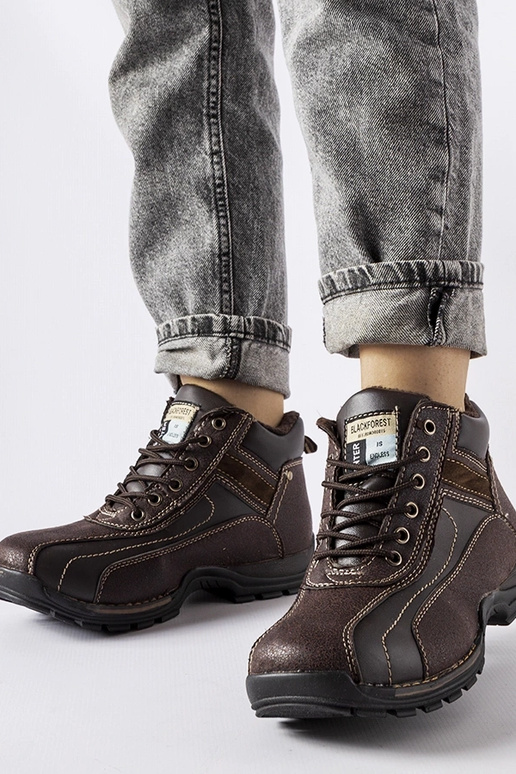 Scarponcini isolanti marroni per...