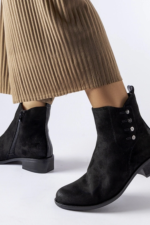 Stivaletti neri Decorah piatti