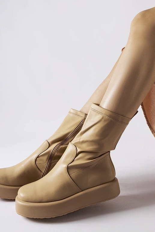 Stivaletti con plateau Shadid beige