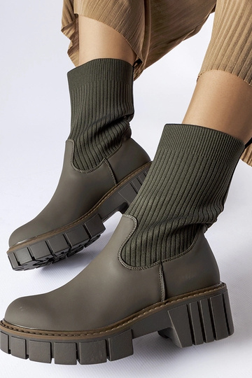 Stivaletti in maglia verdi,... 2