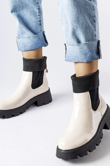 Stivali da lavoro slip-on beige di Breolungi