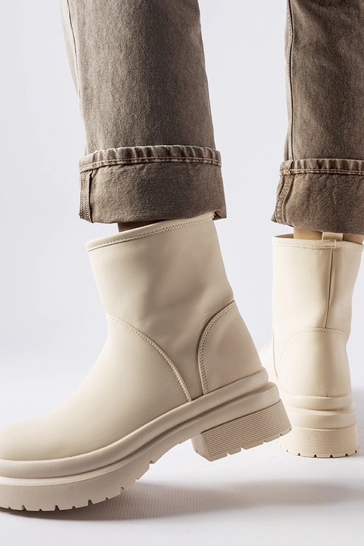 Stivali isolati in gomma beige Clotilde