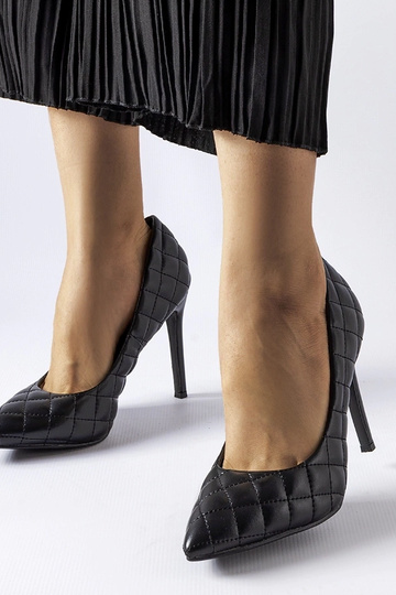 Tacco trapuntato nero Valtina