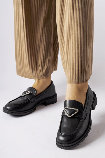 Mocassini neri decorati con...