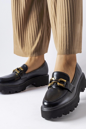 Mocassini neri da donna con...