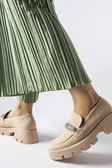 Mocassini beige con suola massiccia Macario 2