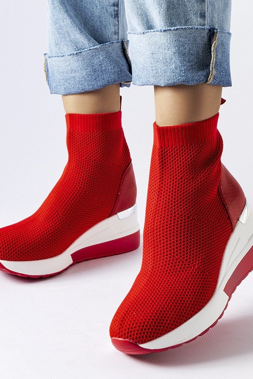 Sneakers con zeppa in tessuto Casgio...
