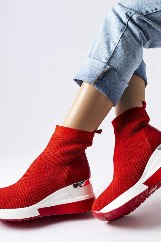 Sneakers con zeppa in tessuto Casgio...