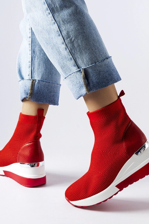Sneakers con zeppa in tessuto Casgio...