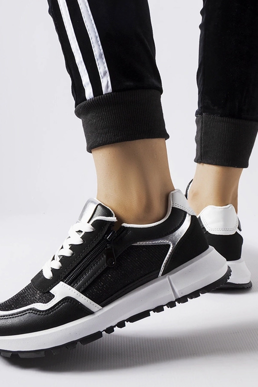 Scarpe sportive decorate nere,...