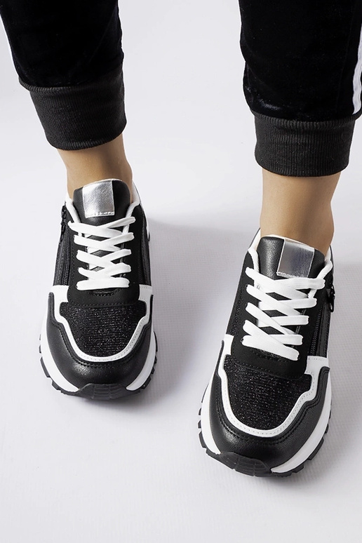 Scarpe sportive decorate nere,...