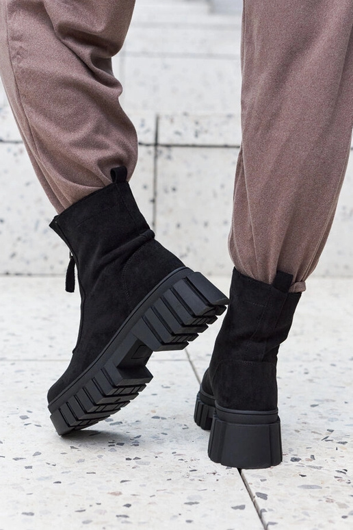 Stivaletti da donna neri isolati con...