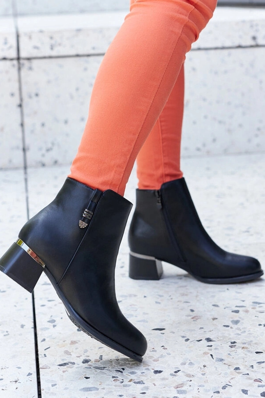 Stivaletti neri in ecopelle con...