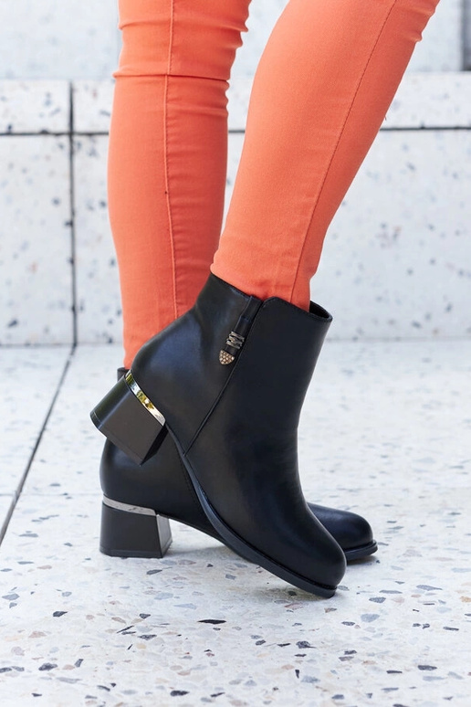 Stivaletti neri in ecopelle con...