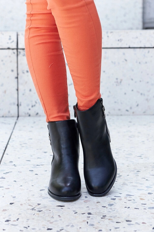 Stivaletti neri in ecopelle con...