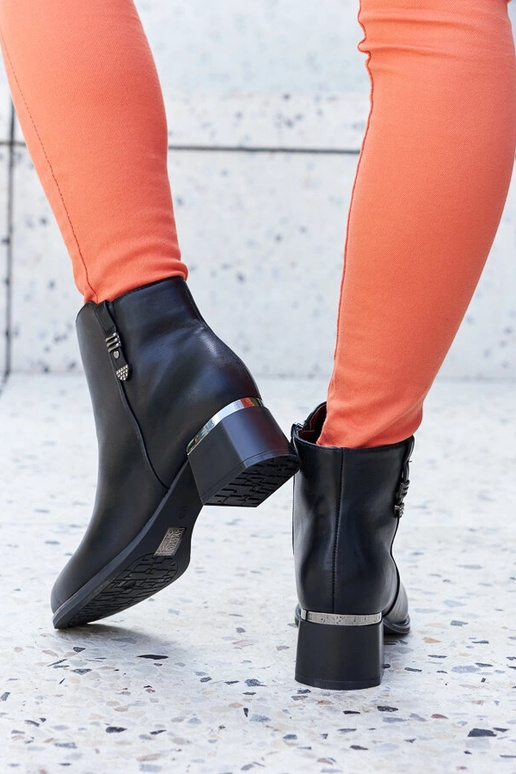 Stivaletti neri in ecopelle con...