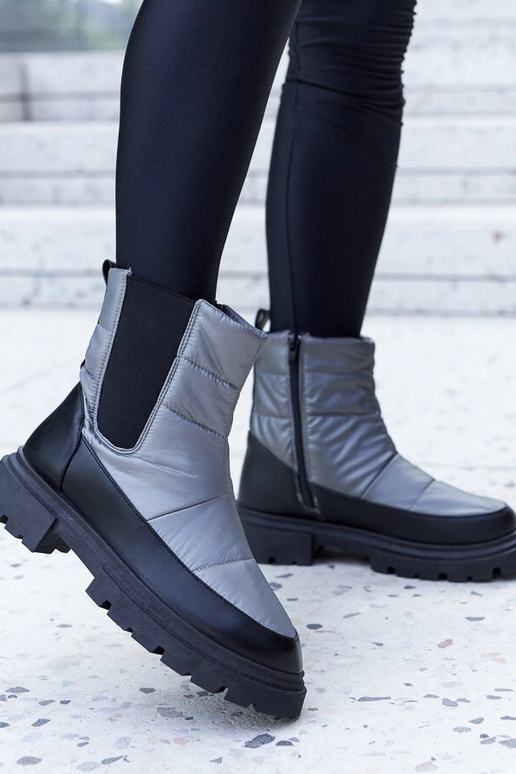 Stivali da neve isolati grigi Galvani