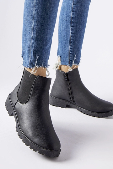 Scarpe casual classiche nere in pelle sintetica Sabre