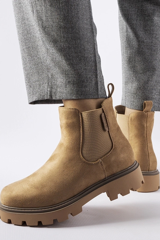 Stivaletti invernali color sabbia,...