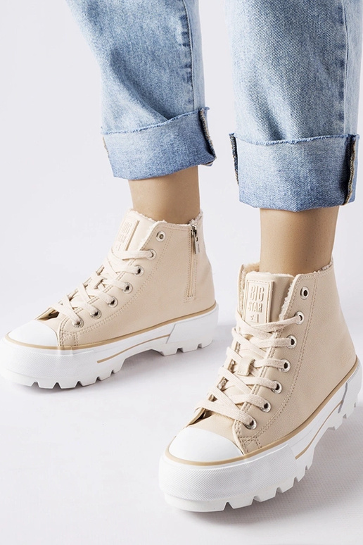 Sneakers beige isolate Big Star MM274038