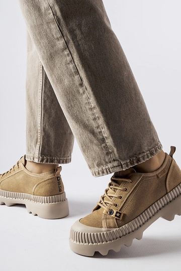 Sneakers in pelle beige Big... 2