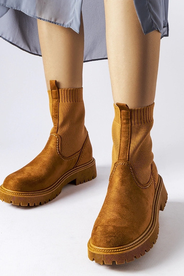 Stivali in suede sintetico marroni Big Star MM274541 2