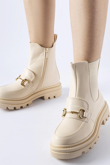 Stivaletti beige con protezione visibile Sailetto