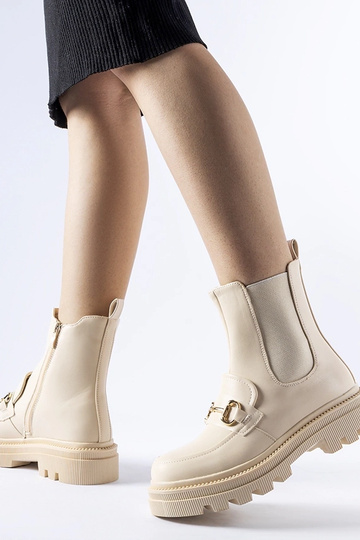 Stivaletti beige con... 2