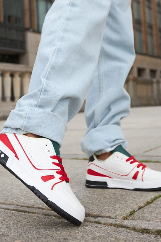 Scarpe Archie rosse e bianche con...