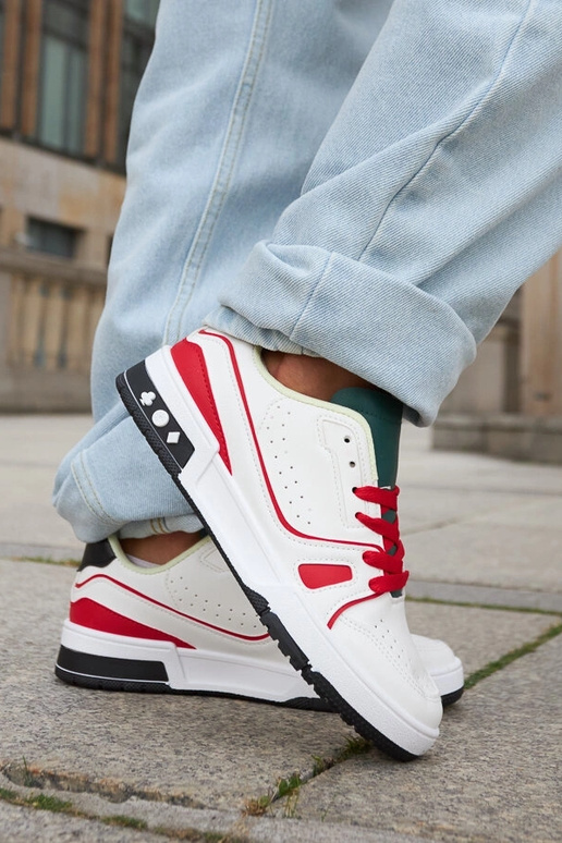 Scarpe Archie rosse e bianche con...