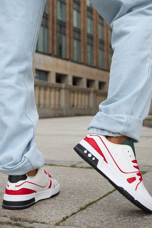 Scarpe Archie rosse e bianche con...