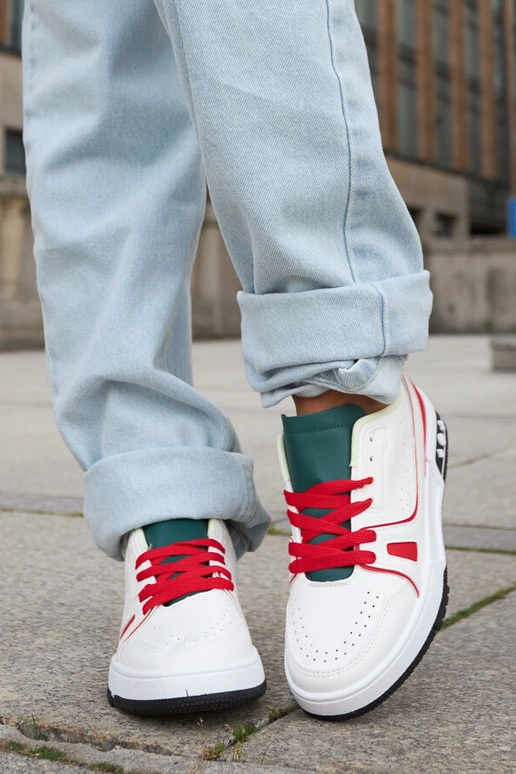 Scarpe Archie rosse e bianche con...