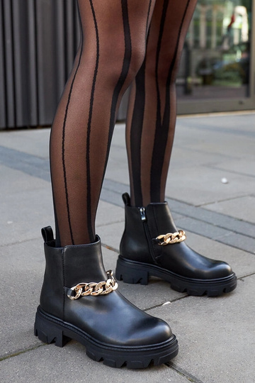 Stivaletti neri con catena...