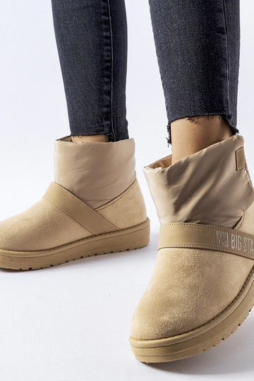 Stivaletti sabbia e neri in suede sintetico "Big Star MM274322" 2