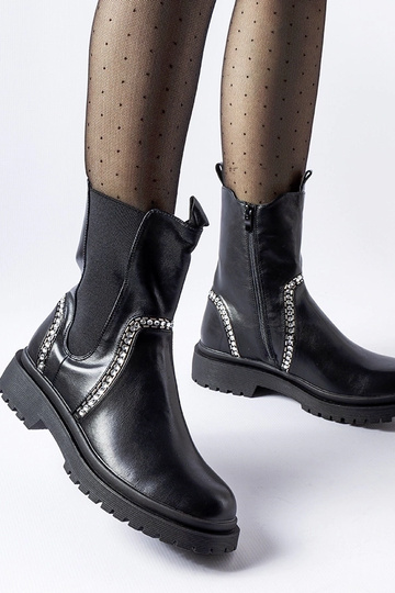 Stivaletti neri decorati...