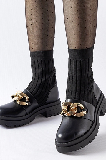 Stivaletti neri a calzino...