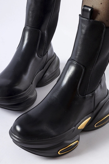 Stivali neri slip-on chunky... 2