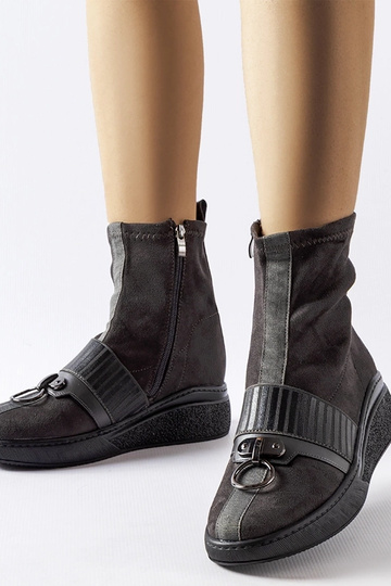 Stivali a calza grigi con...