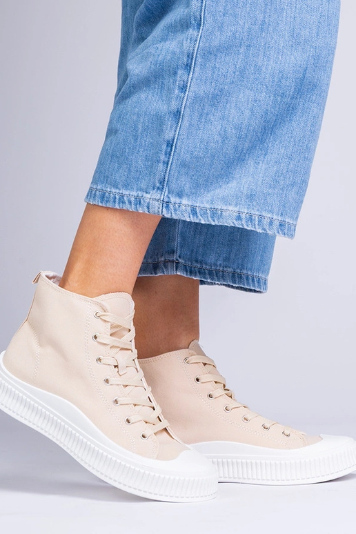 Ballerine color sabbia con plateau,...