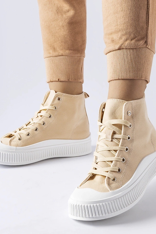 Ballerine color sabbia con plateau,...