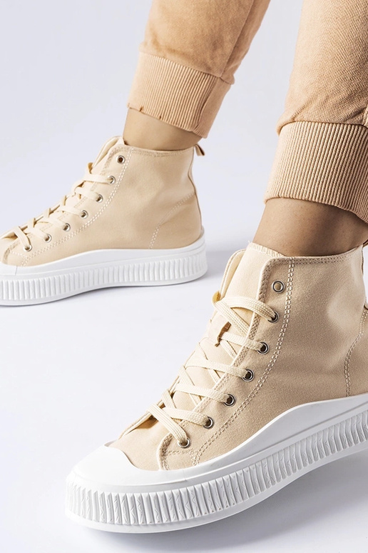 Ballerine color sabbia con plateau,...