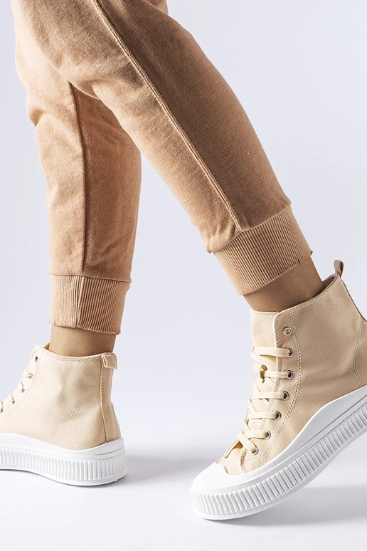 Ballerine color sabbia con plateau,...