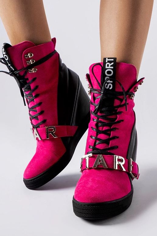 Scarpe sportive rosa-nere con...