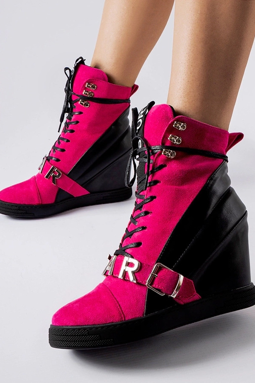 Scarpe sportive rosa-nere con...