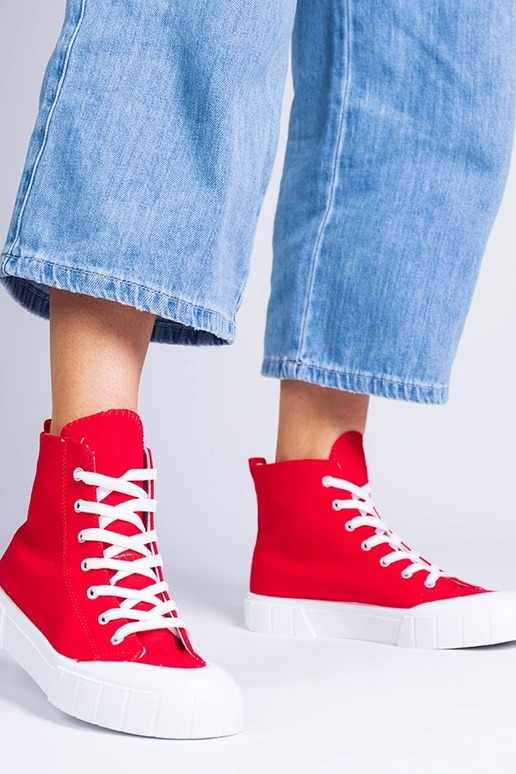 Ballerine rosse sopra la caviglia,...