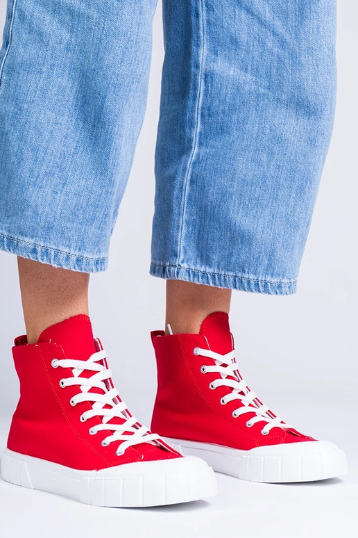 Ballerine rosse sopra la caviglia,...