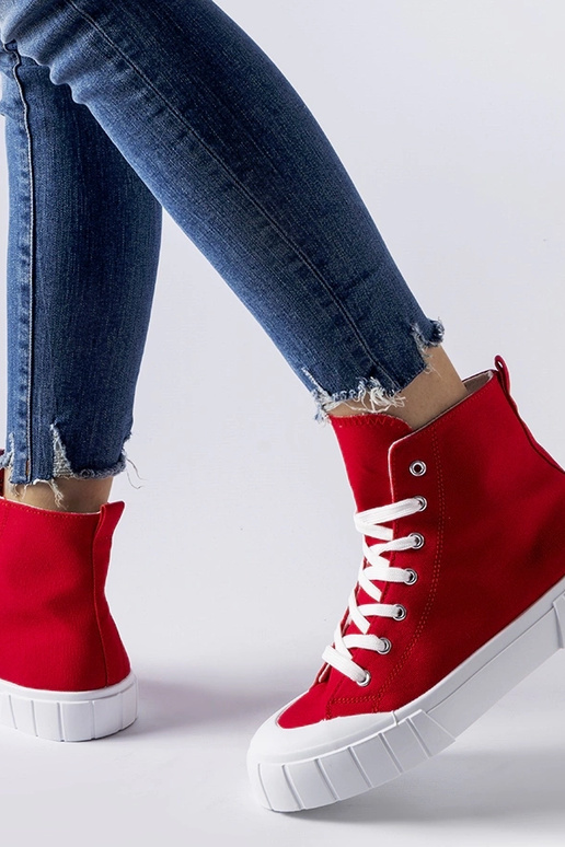 Ballerine rosse sopra la caviglia,...