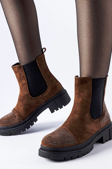 Stivaletti marroni con...